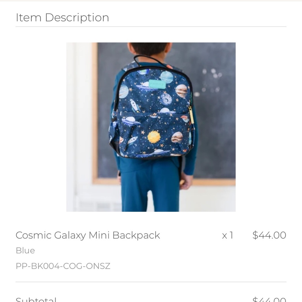 POSH PEANUT Mini Backpack - Cosmic Galaxy